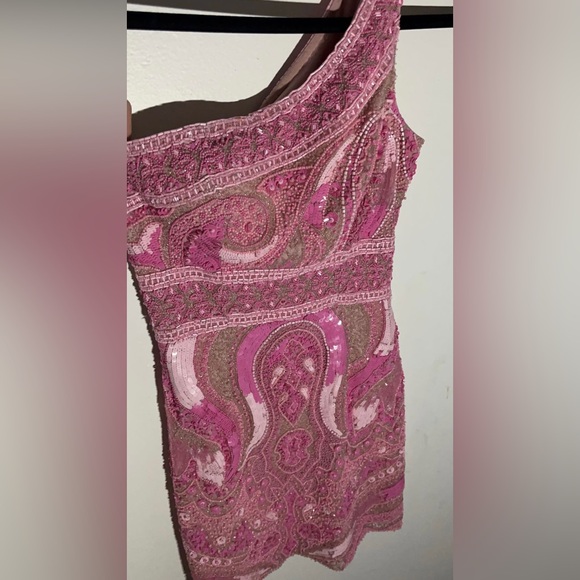 Rachel Allan Dresses & Skirts - Pink beaded homecoming dress